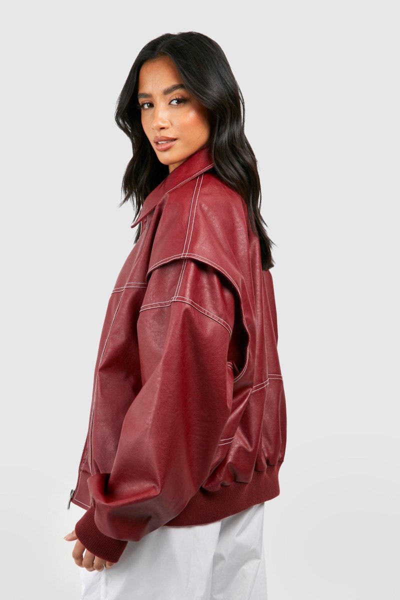 Julia™ Leather Bomber Jacket