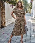 Amber - Printed V-Neck Dress